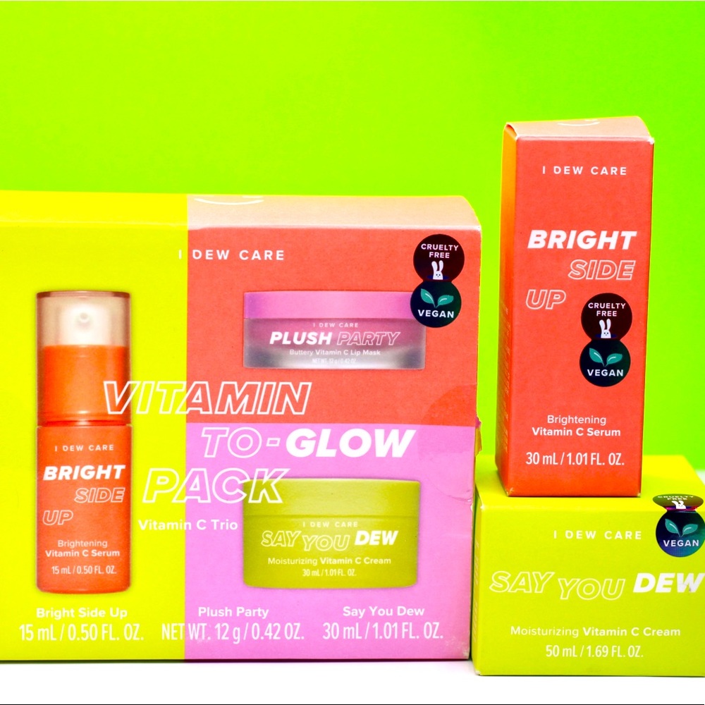 I Dew Care Vitamin To glow Pack + Say You Dew + Bright side up